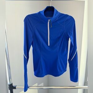Zella Bold Blue Long Sleeve Half Zip Athletic Top